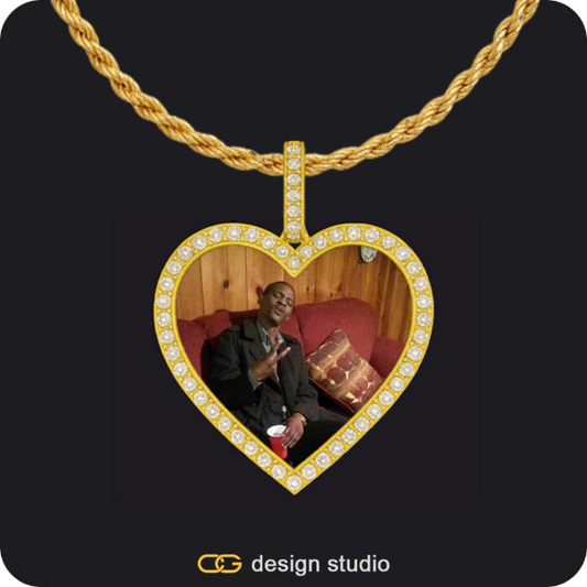 Custom Heart Photo Pendant