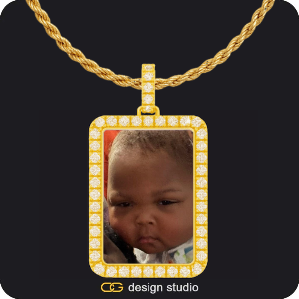 Custom Rectangle Photo Pendant
