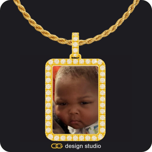 Custom Rectangle Photo Pendant