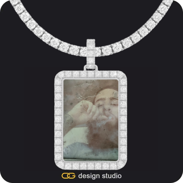 Custom Rectangle Photo Pendant,Chain Upgrade,Custom Rectangle Photo Pendant,Chain Upgrade