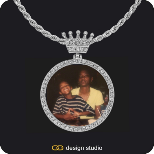 Custom Charm-Top Photo Pendant