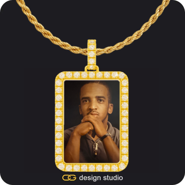 Custom Rectangle Photo Pendant