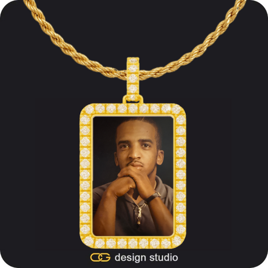 Custom Rectangle Photo Pendant