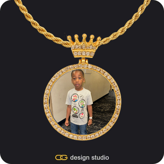 Custom Charm-Top Photo Pendant