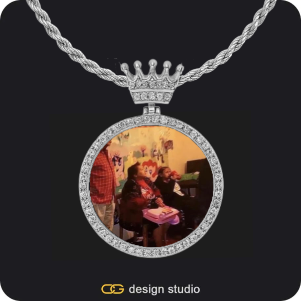 Custom Charm-Top Photo Pendant