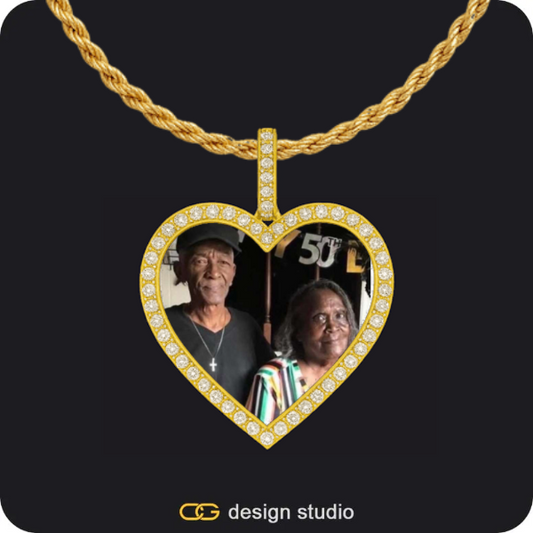 Custom Heart Photo Pendant