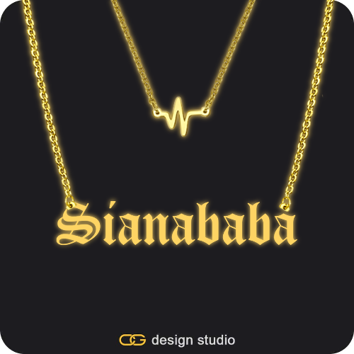 The Essential Name Necklace: Glitter,Custom Photo Pendant