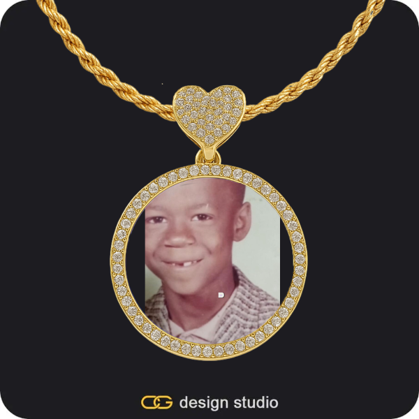 Custom Charm-Top Photo Pendant