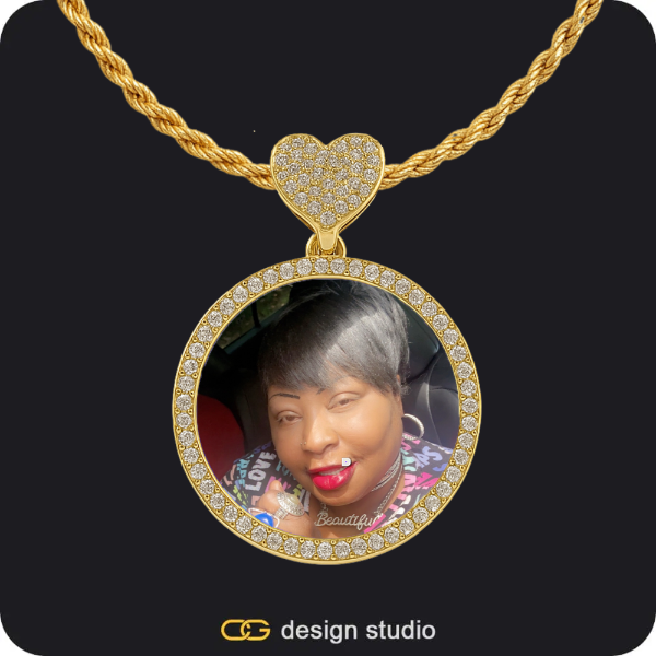 Custom Charm-Top Photo Pendant