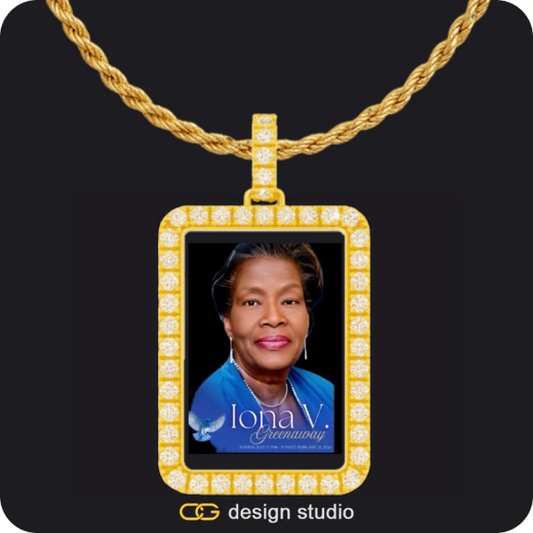 Custom Rectangle Photo Pendant