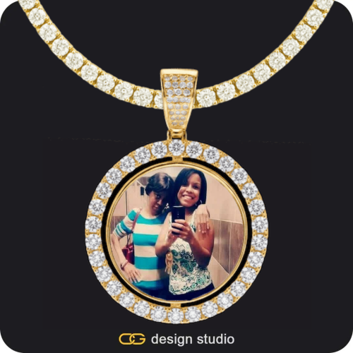Custom Spinning Photo Pendant,Pendant Upgrade,Chain Upgrade