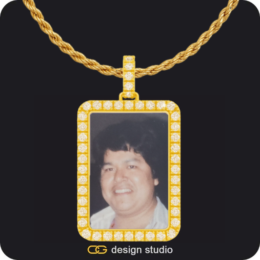 Custom Rectangle Photo Pendant
