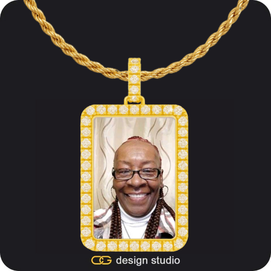 Custom Photo Pendant: Wings,Custom Rectangle Photo Pendant,Chain Upgrade,Custom Rectangle Photo Pendant