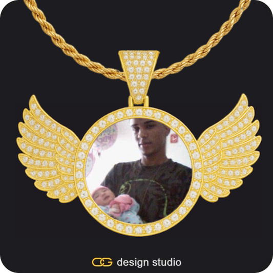 Custom Photo Pendant: Wings