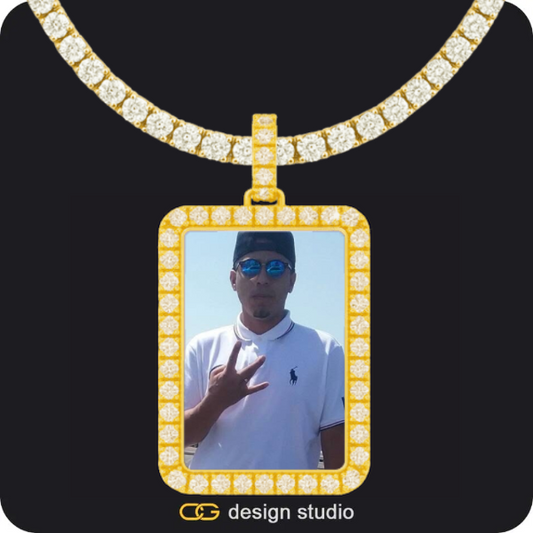 The Essential Name Necklace: Glitter,Custom Photo Pendant,Pendant Upgrade,Chain Upgrade,Custom Rectangle Photo Pendant,Chain Upgrade