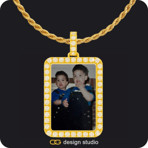 Custom Rectangle Photo Pendant