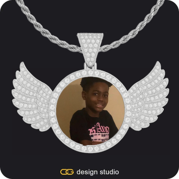 Custom Photo Pendant: Wings