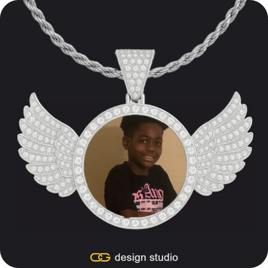 Custom Photo Pendant: Wings
