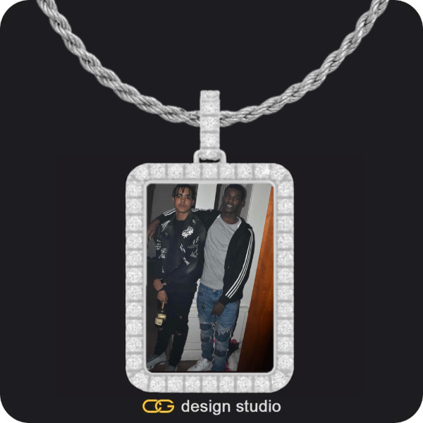 Custom Rectangle Photo Pendant