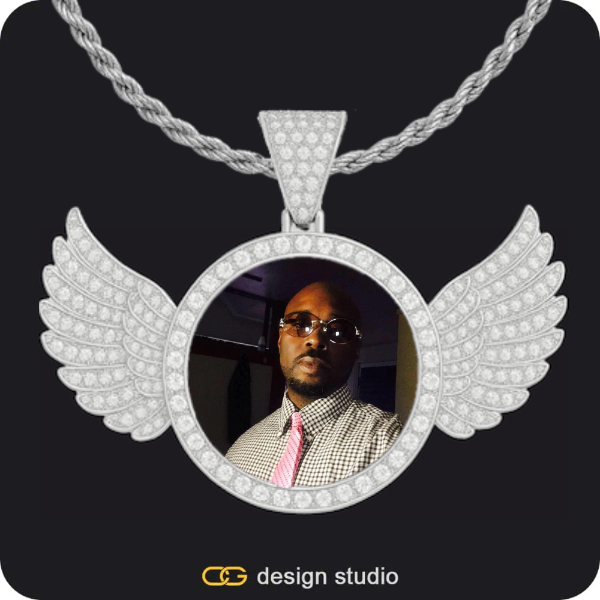 Custom Photo Pendant: Wings,Custom Photo Pendant: Wings