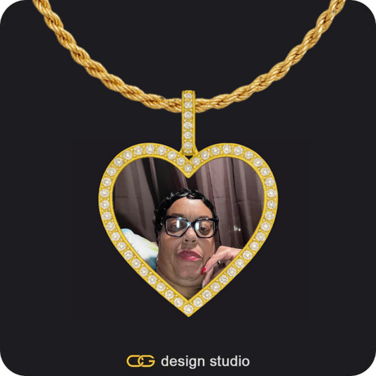 Custom Heart Photo Pendant,Custom Photo Pendant