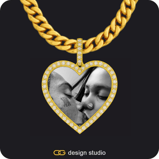 Custom Heart Photo Pendant,Chain Upgrade,Custom Heart Photo Pendant,Chain Upgrade