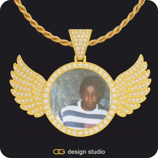 Custom Photo Pendant: Wings