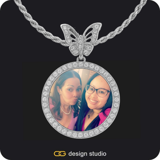 Custom Charm-Top Photo Pendant