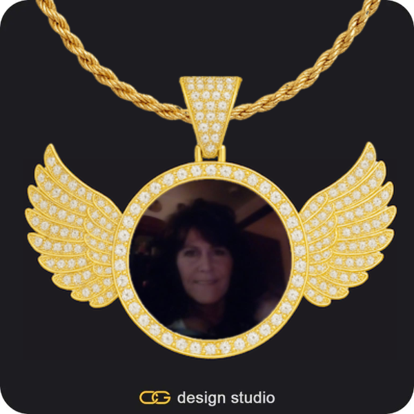 Custom Photo Pendant: Wings