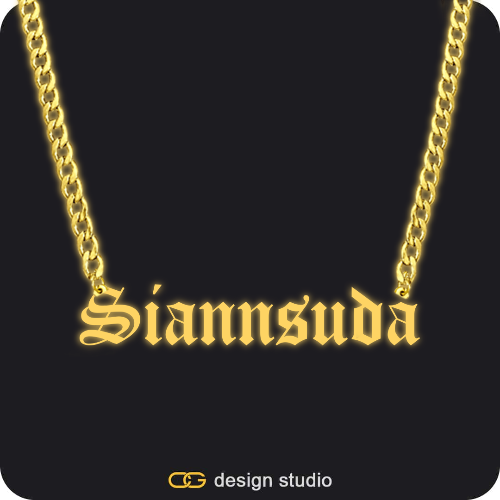 The Essential Name Necklace: Glitter