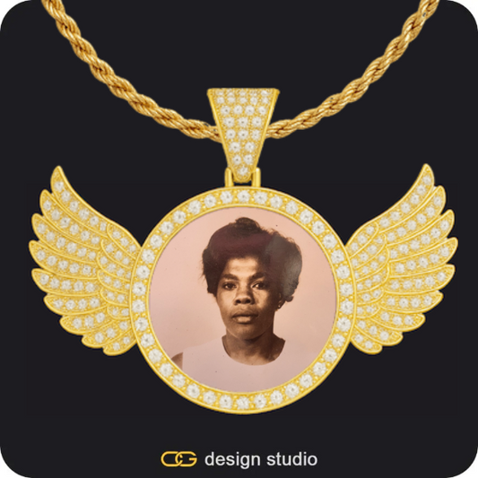 Custom Photo Pendant: Wings