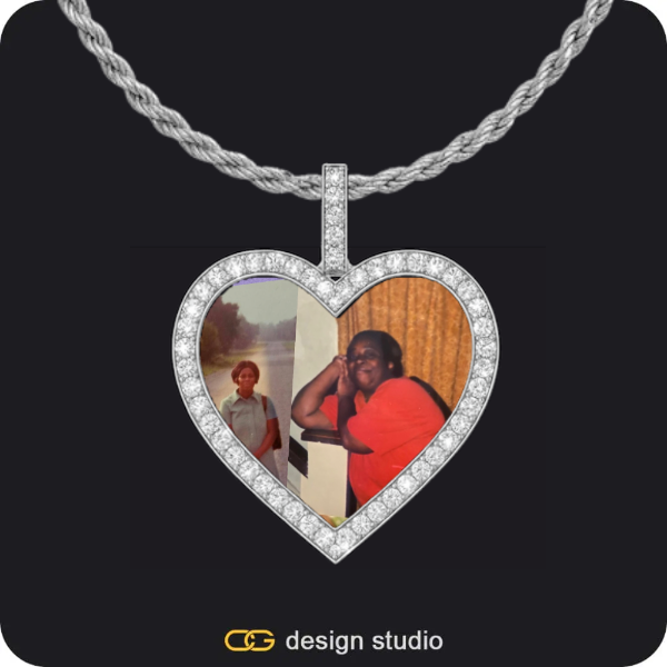 Custom Heart Photo Pendant