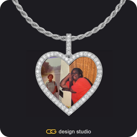 Custom Heart Photo Pendant