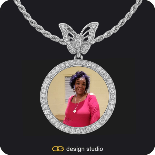 Custom Charm-Top Photo Pendant