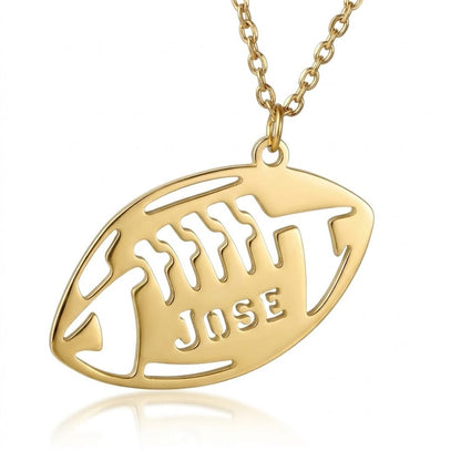 The Playmaker Name Necklace: Football