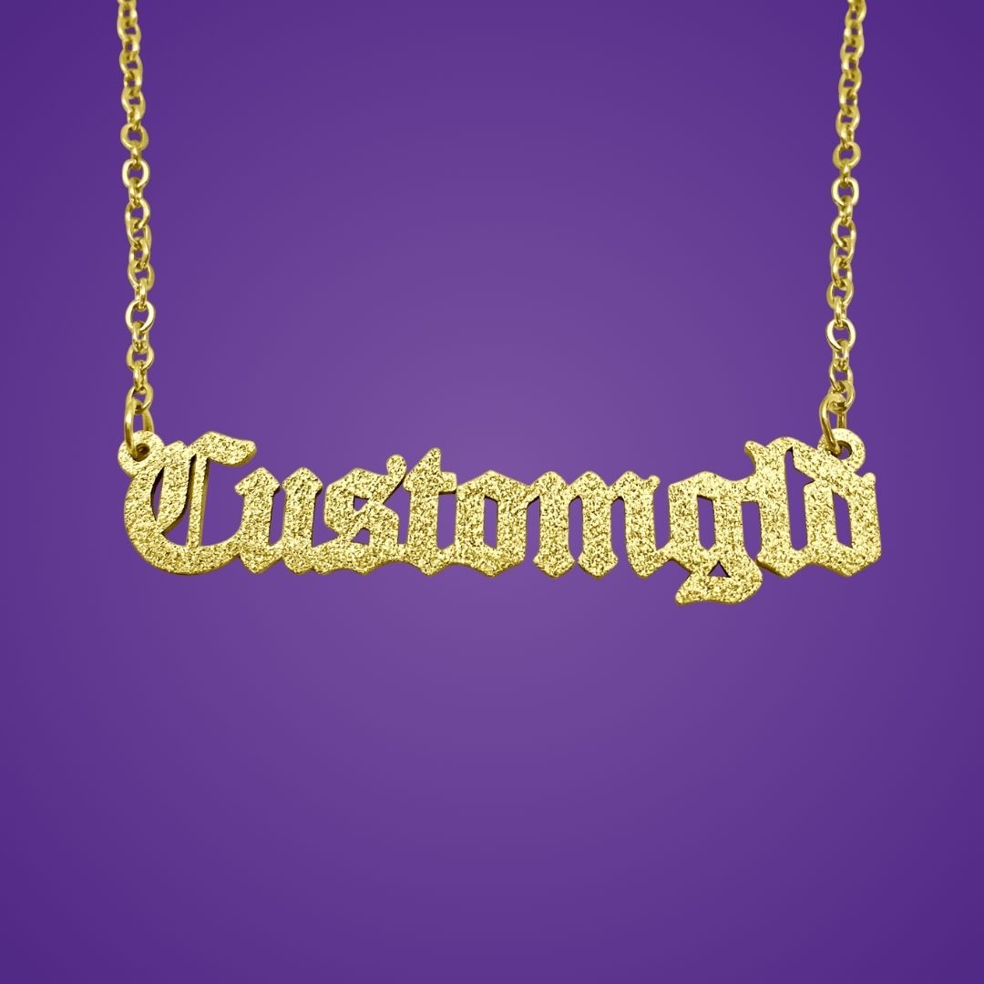 The Essential Name Necklace: Glitter