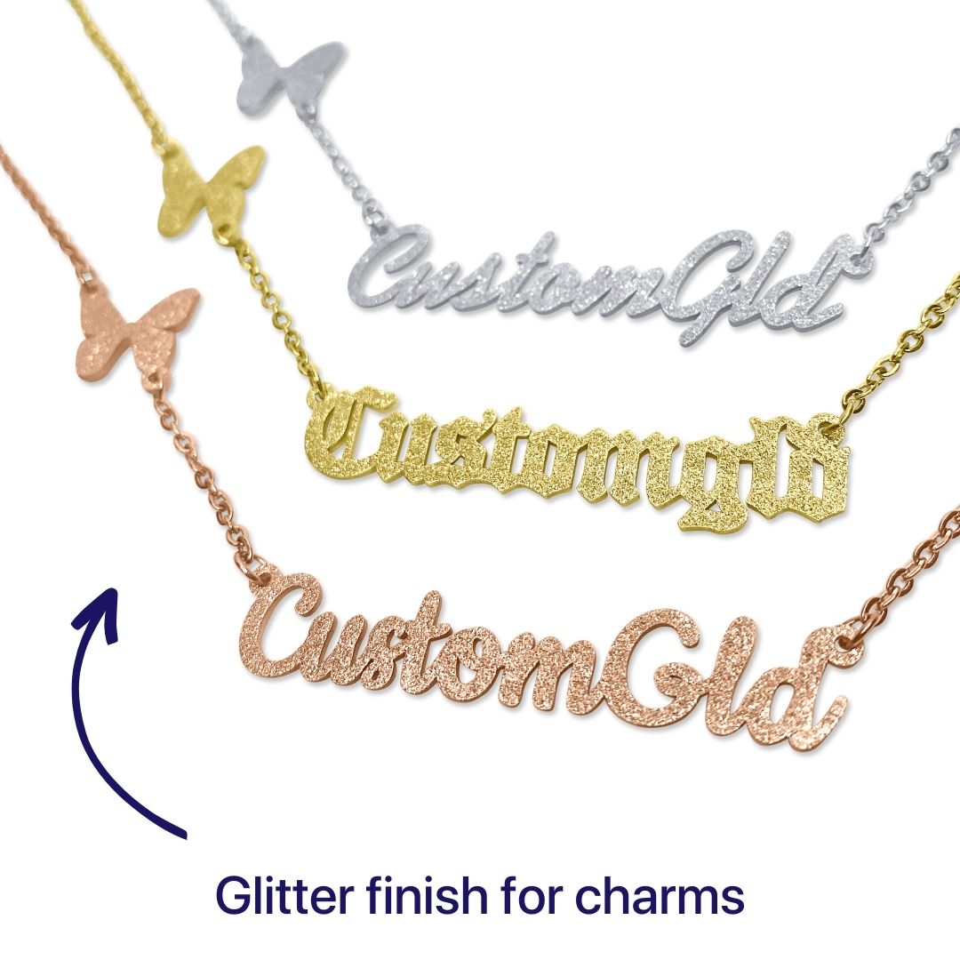 The Essential Name Necklace: Glitter