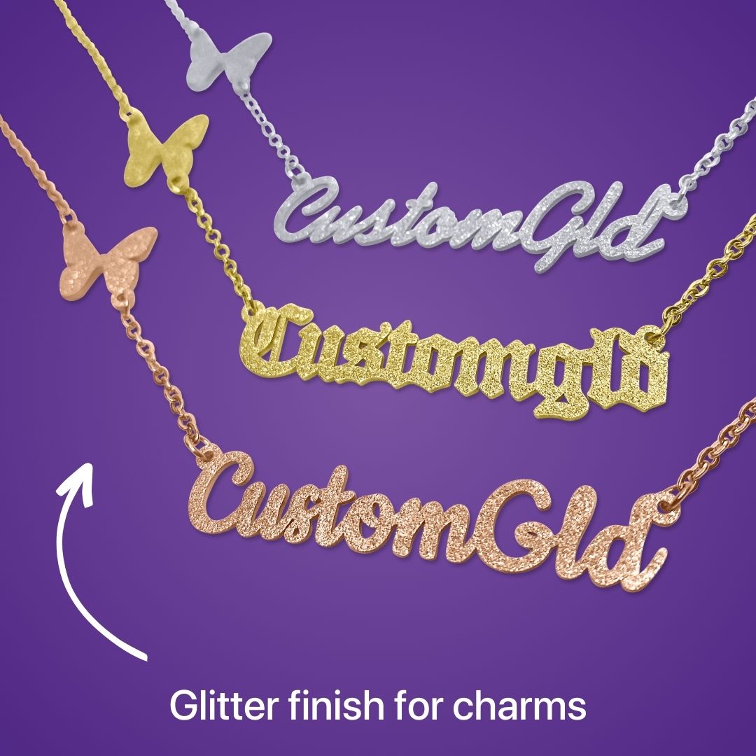 The Essential Name Necklace: Glitter