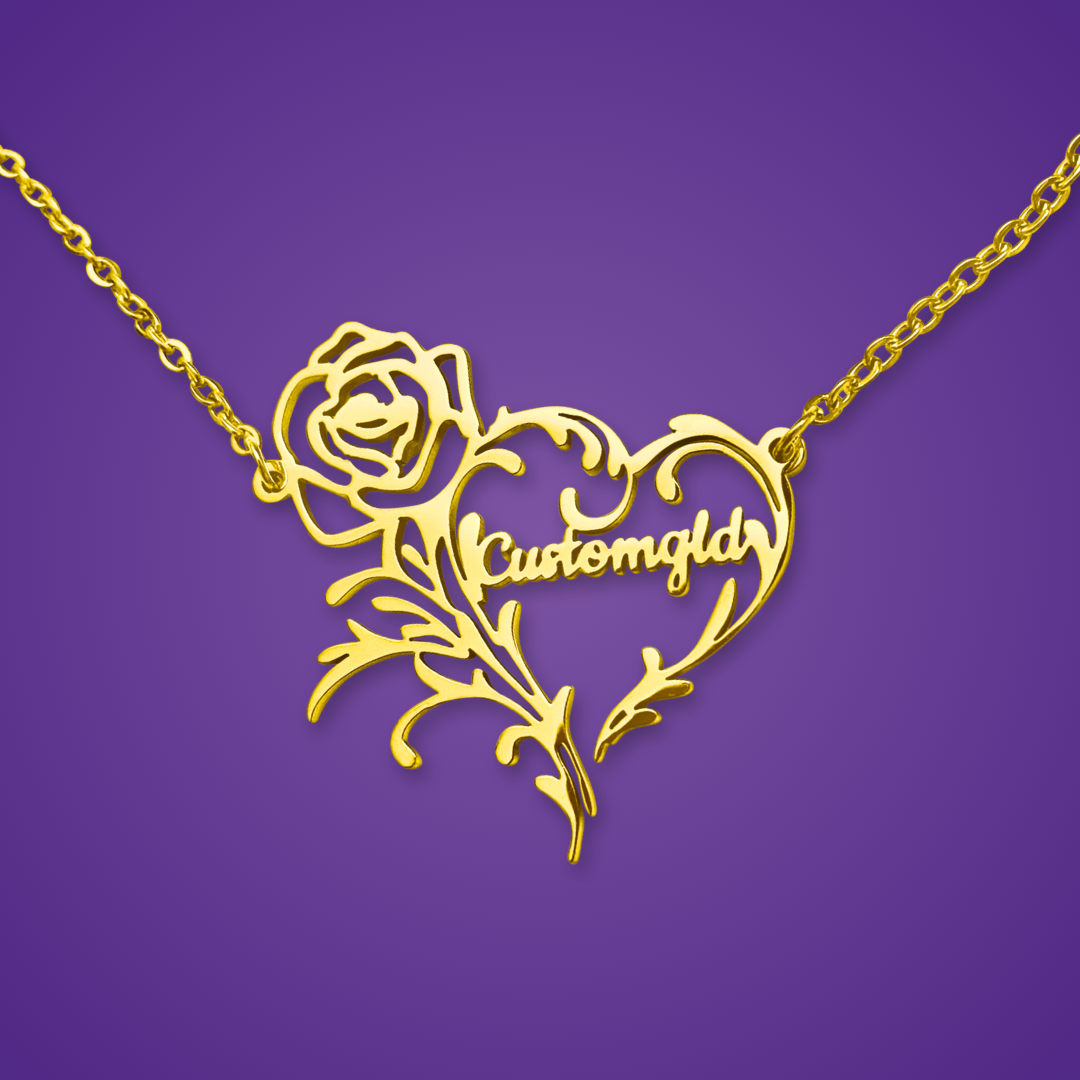 The Rose Petal Name Necklace