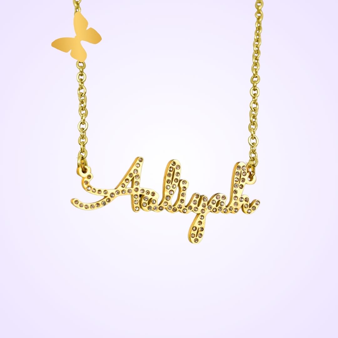 The Sparkling Essential Name Necklace: Charm