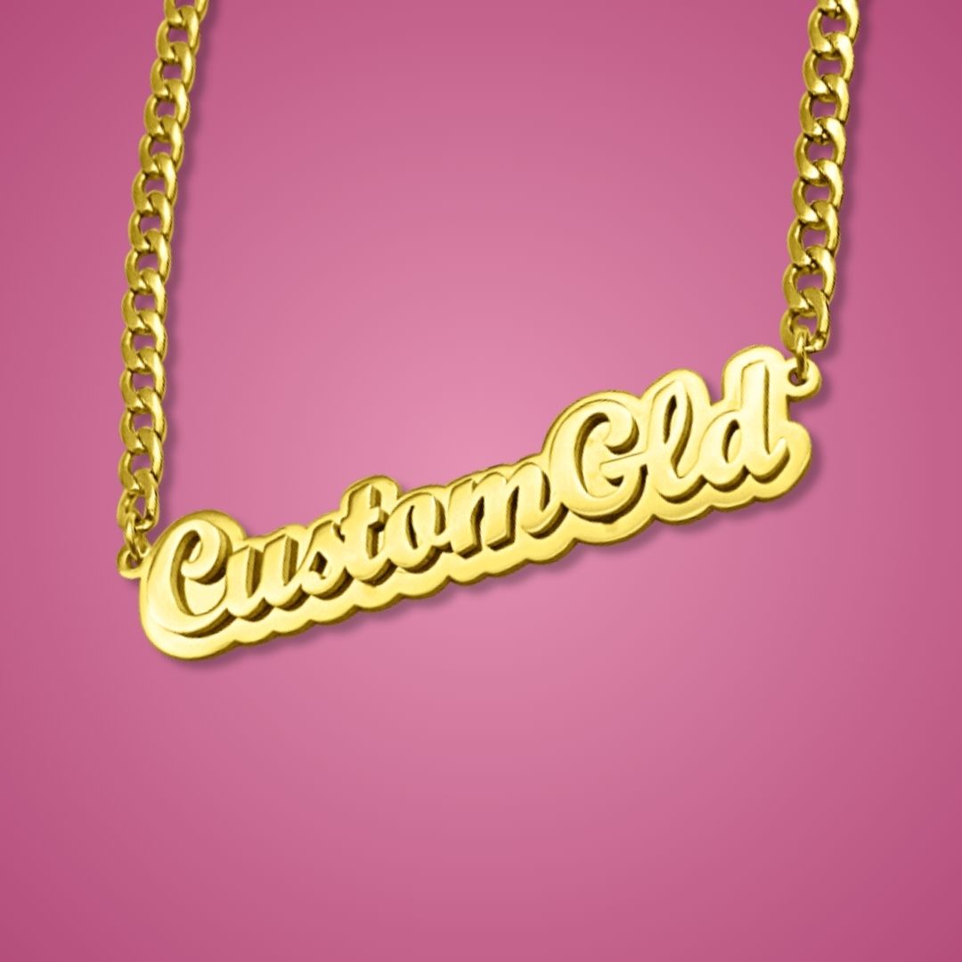 The Spotlight - Double Plated Name Necklace