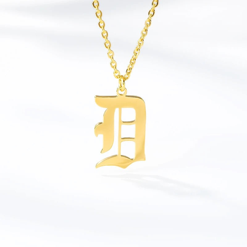 Grand victorian initial necklace