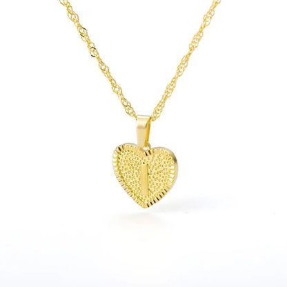 Heart initial necklace