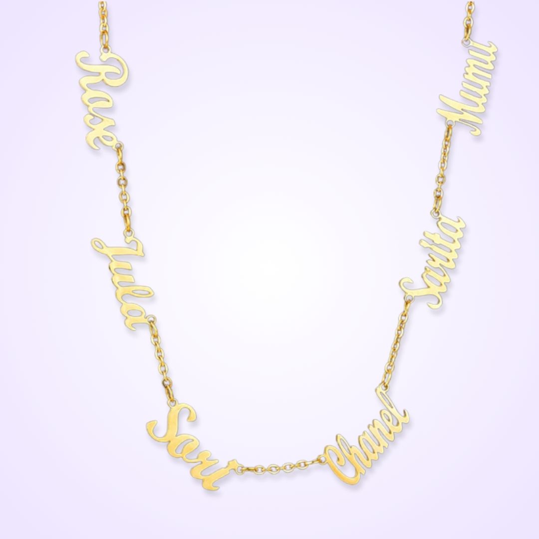 Multiple name necklace