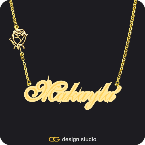 The Spotlight - Double Plated Name Necklace