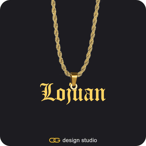 The Essential Name Necklace: Looped