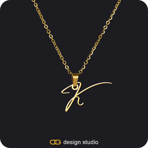 The Premier - Sparkling Script Necklace