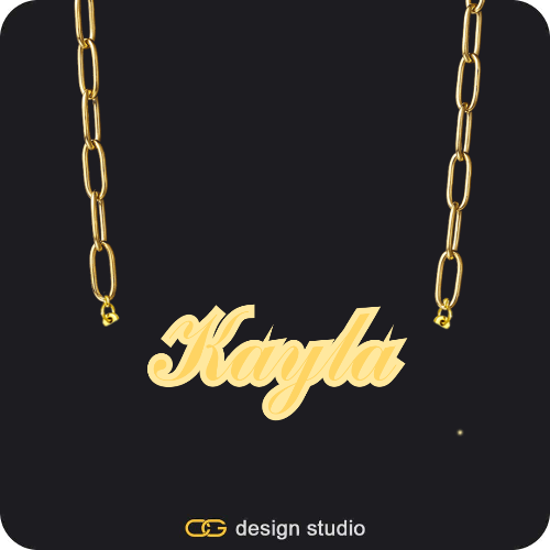 The Spotlight - Double Plated Name Necklace