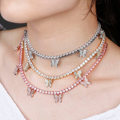 Butterfly tennis chain 4mm is a custom jewelry item with fast reliable shipping