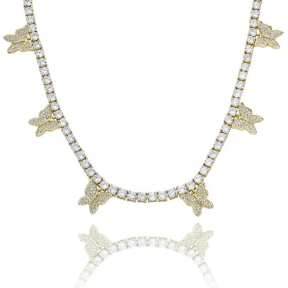 Butterfly tennis chain 4mm is a custom jewelry item with fast reliable shipping